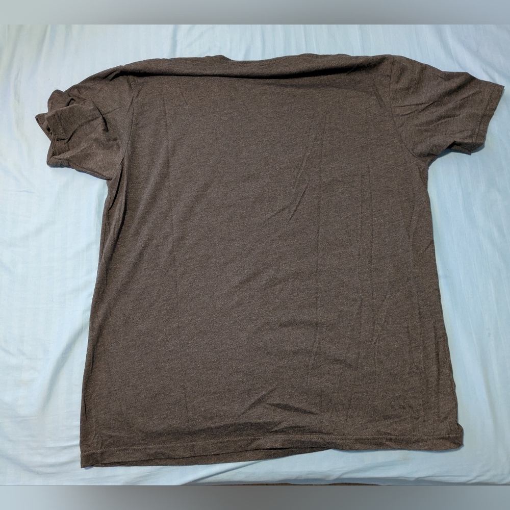 Gray Graphic T-Shirt with Not Today Satan Graphic - Picture 5 of 5